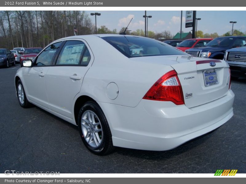 White Suede / Medium Light Stone 2012 Ford Fusion S