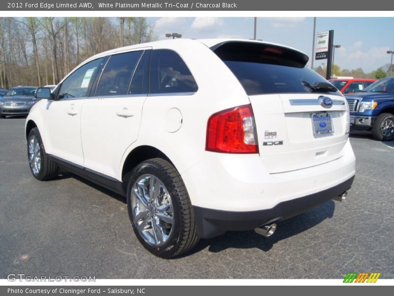 White Platinum Metallic Tri-Coat / Charcoal Black 2012 Ford Edge Limited AWD