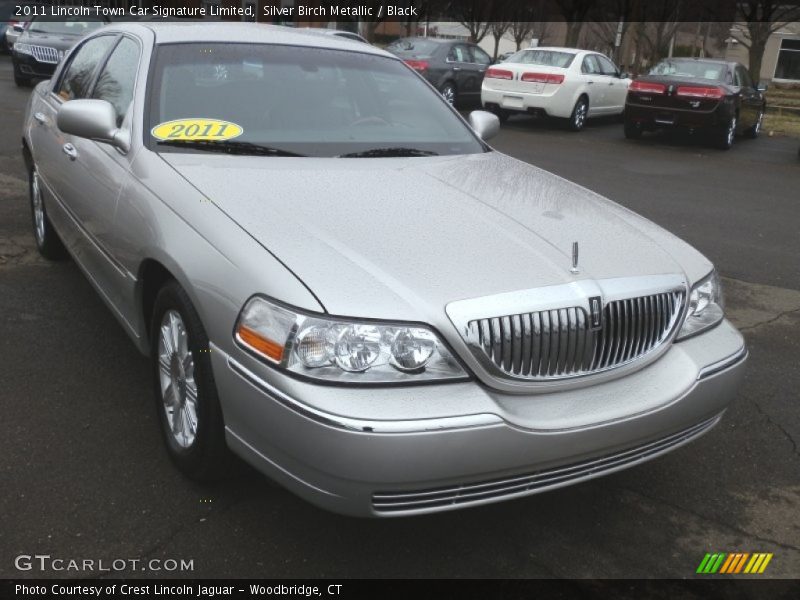 Silver Birch Metallic / Black 2011 Lincoln Town Car Signature Limited