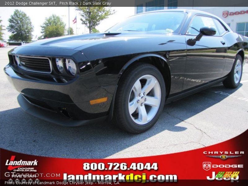 Pitch Black / Dark Slate Gray 2012 Dodge Challenger SXT