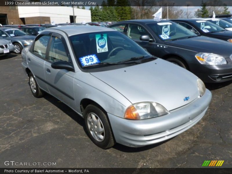 Silver Metallic / Gray 1999 Chevrolet Metro LSi Sedan