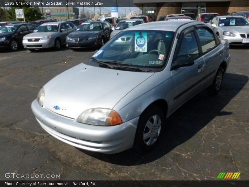 Silver Metallic / Gray 1999 Chevrolet Metro LSi Sedan