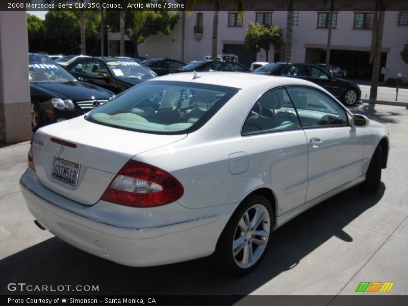 Arctic White / Stone 2008 Mercedes-Benz CLK 350 Coupe