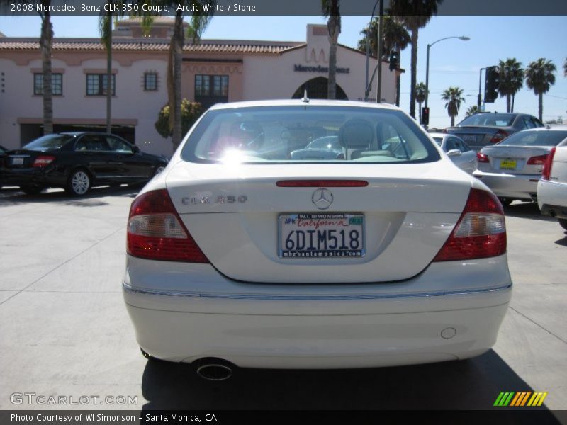 Arctic White / Stone 2008 Mercedes-Benz CLK 350 Coupe