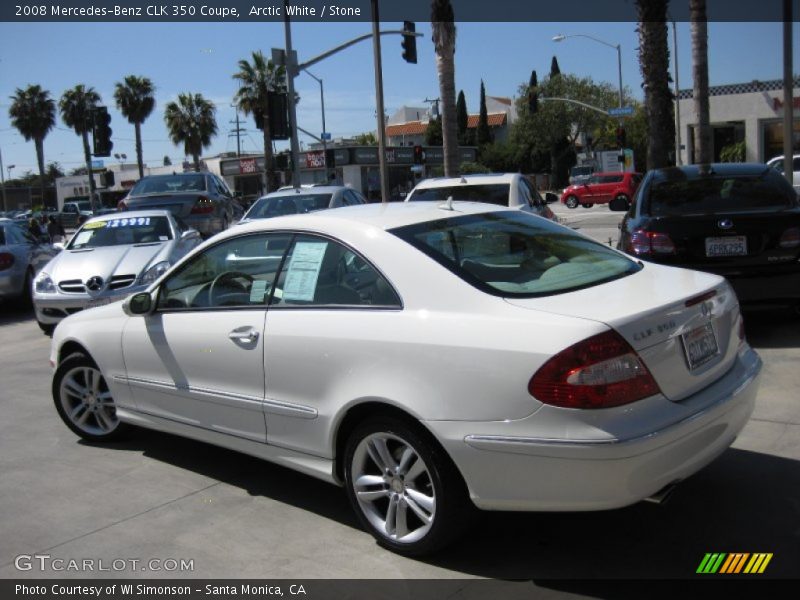 Arctic White / Stone 2008 Mercedes-Benz CLK 350 Coupe