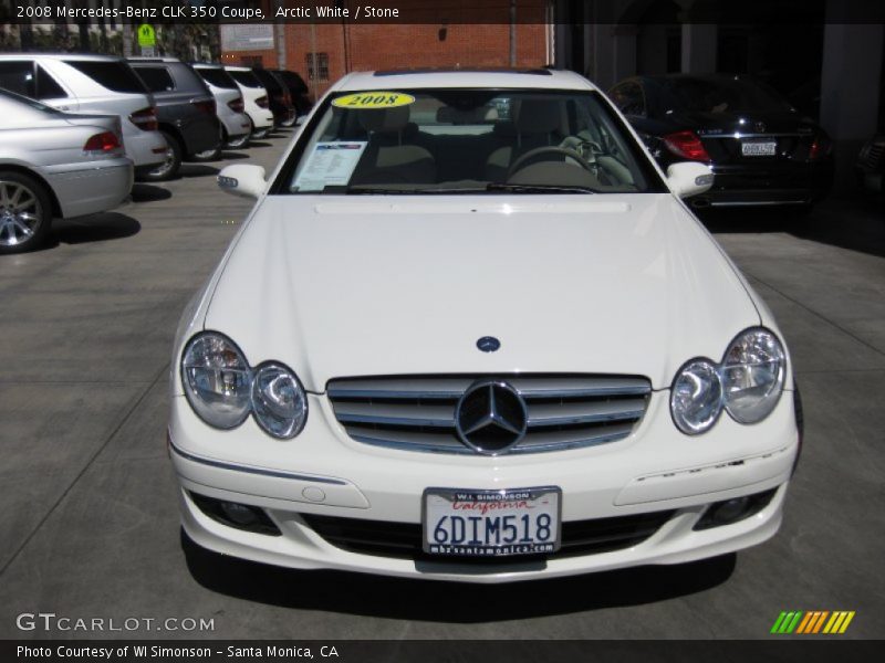 Arctic White / Stone 2008 Mercedes-Benz CLK 350 Coupe