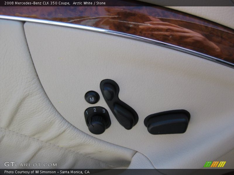 Arctic White / Stone 2008 Mercedes-Benz CLK 350 Coupe