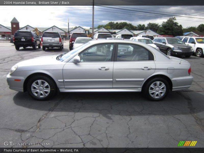 Brilliant Silver / Black 2004 Hyundai Sonata