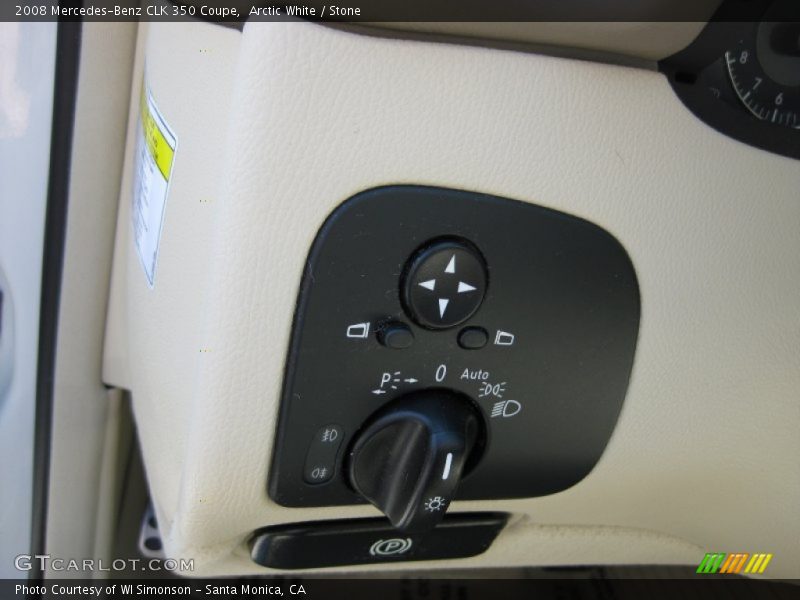 Arctic White / Stone 2008 Mercedes-Benz CLK 350 Coupe