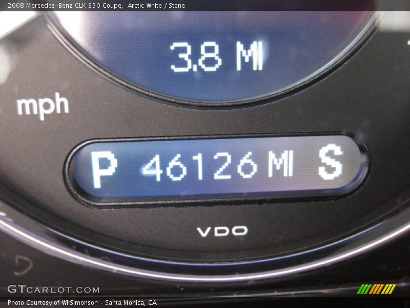 Arctic White / Stone 2008 Mercedes-Benz CLK 350 Coupe