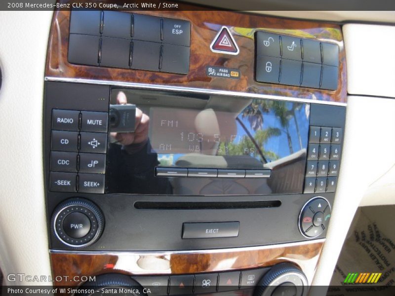 Arctic White / Stone 2008 Mercedes-Benz CLK 350 Coupe