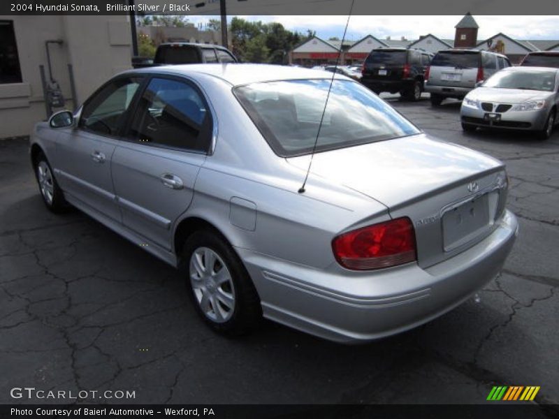 Brilliant Silver / Black 2004 Hyundai Sonata