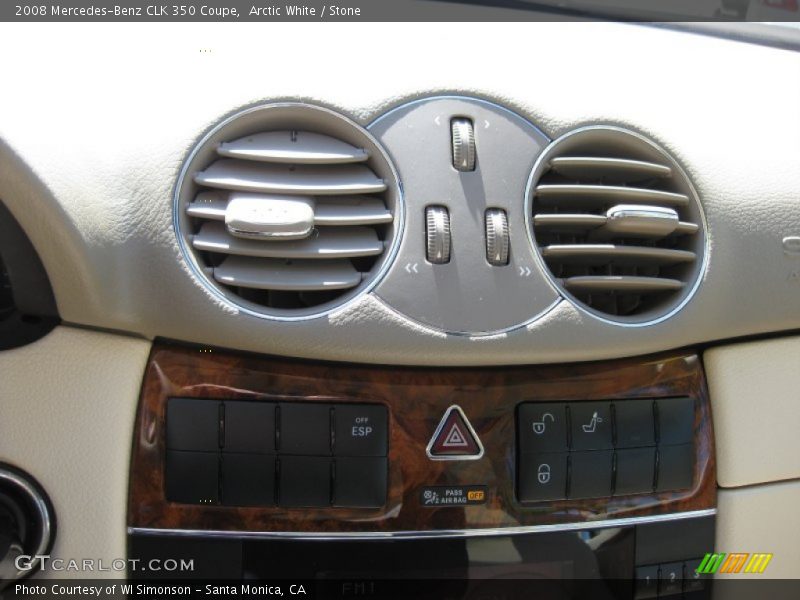 Arctic White / Stone 2008 Mercedes-Benz CLK 350 Coupe