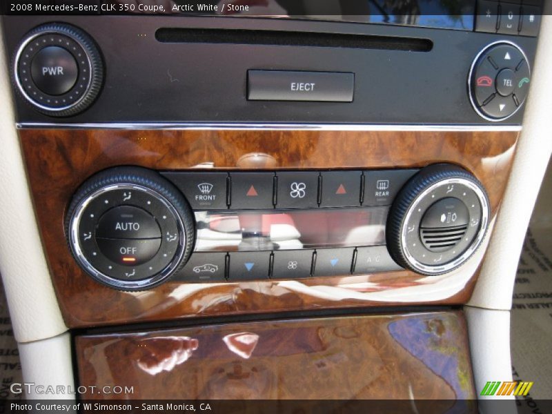 Arctic White / Stone 2008 Mercedes-Benz CLK 350 Coupe