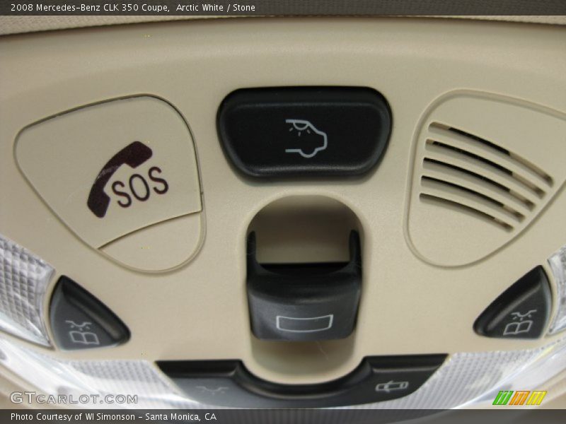 Arctic White / Stone 2008 Mercedes-Benz CLK 350 Coupe