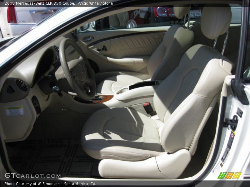 Arctic White / Stone 2008 Mercedes-Benz CLK 350 Coupe