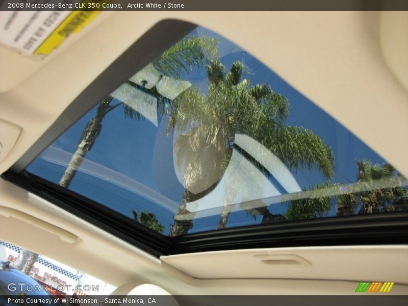 Arctic White / Stone 2008 Mercedes-Benz CLK 350 Coupe