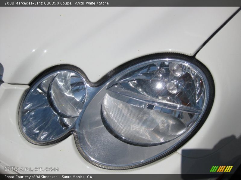 Arctic White / Stone 2008 Mercedes-Benz CLK 350 Coupe