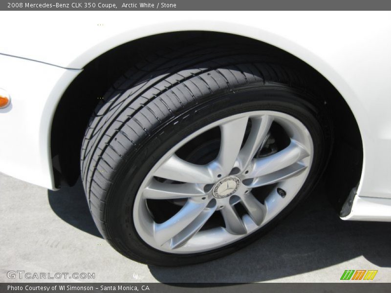 Arctic White / Stone 2008 Mercedes-Benz CLK 350 Coupe