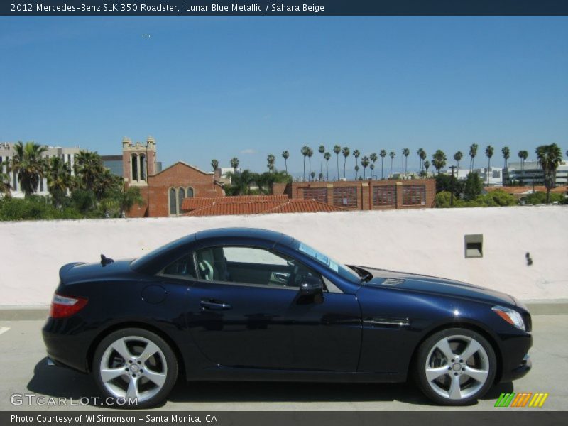 Lunar Blue Metallic / Sahara Beige 2012 Mercedes-Benz SLK 350 Roadster