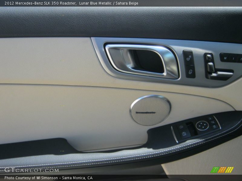 Lunar Blue Metallic / Sahara Beige 2012 Mercedes-Benz SLK 350 Roadster