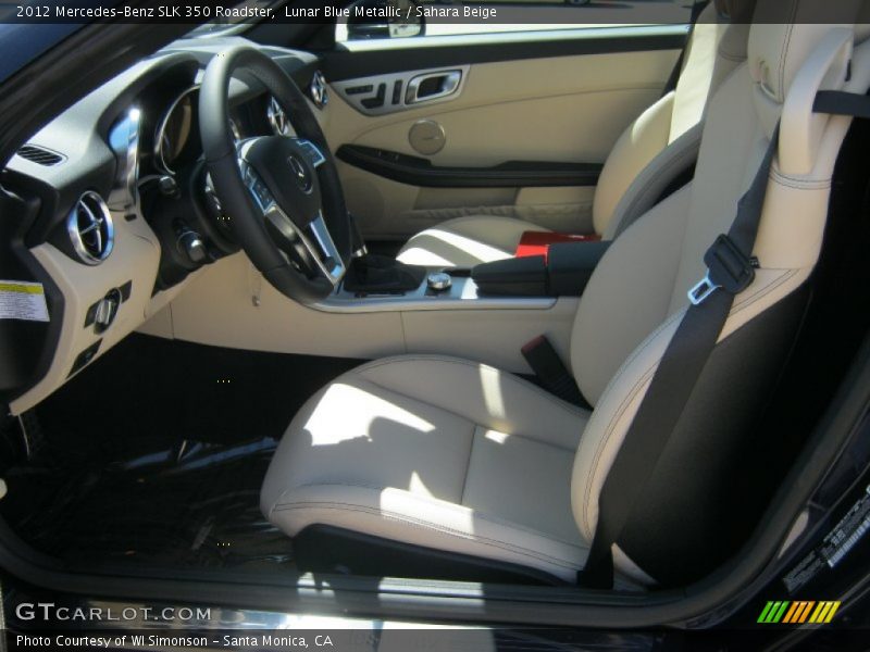 Lunar Blue Metallic / Sahara Beige 2012 Mercedes-Benz SLK 350 Roadster