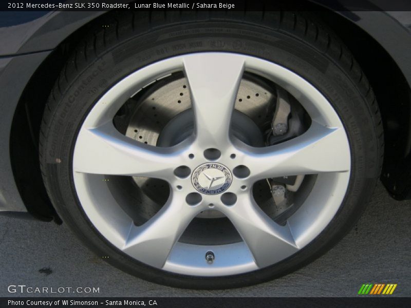 Lunar Blue Metallic / Sahara Beige 2012 Mercedes-Benz SLK 350 Roadster