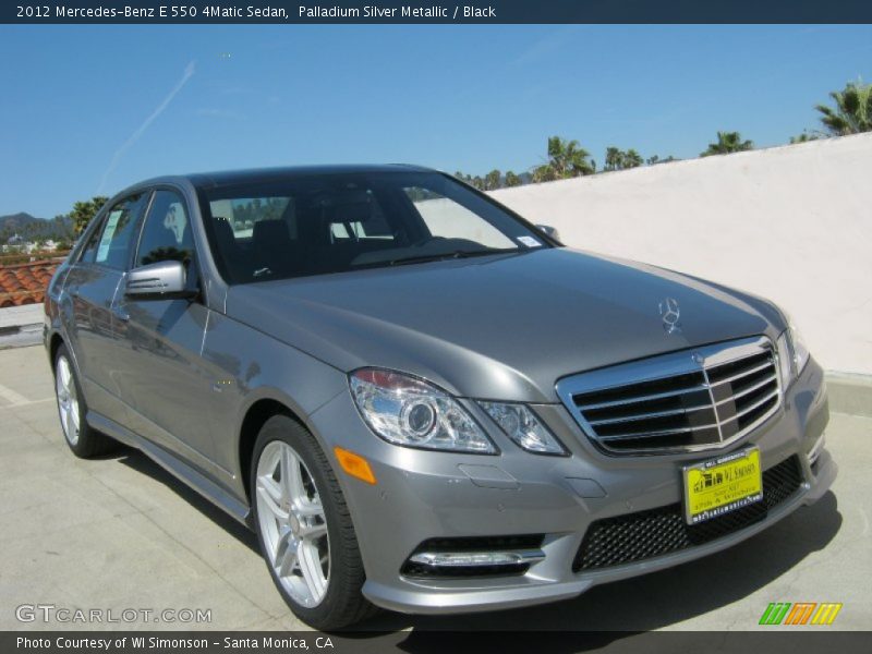 Palladium Silver Metallic / Black 2012 Mercedes-Benz E 550 4Matic Sedan