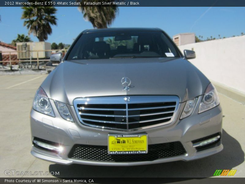 Palladium Silver Metallic / Black 2012 Mercedes-Benz E 550 4Matic Sedan