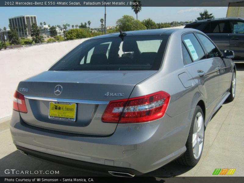 Palladium Silver Metallic / Black 2012 Mercedes-Benz E 550 4Matic Sedan