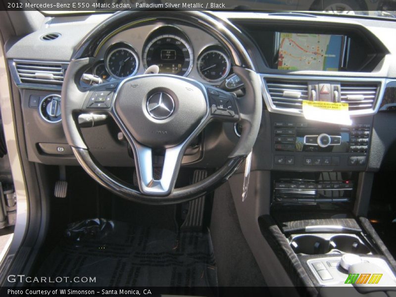 Palladium Silver Metallic / Black 2012 Mercedes-Benz E 550 4Matic Sedan