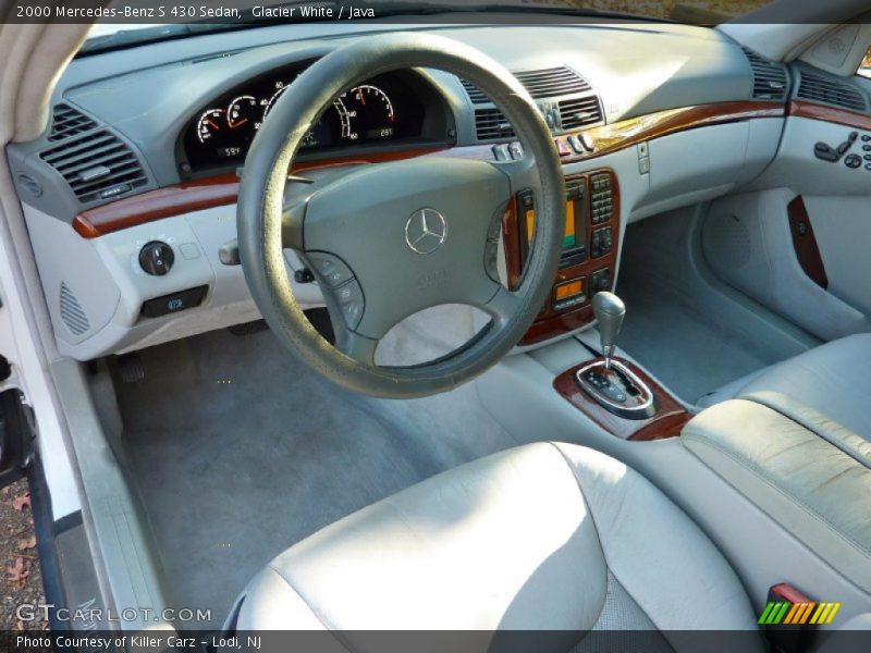 Glacier White / Java 2000 Mercedes-Benz S 430 Sedan