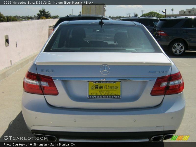 Iridium Silver Metallic / Black 2012 Mercedes-Benz E 63 AMG