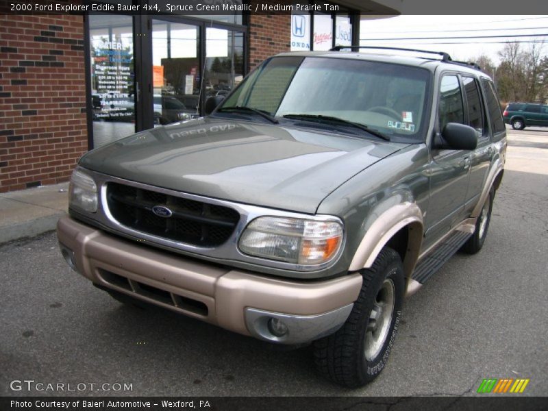 Spruce Green Metallic / Medium Prairie Tan 2000 Ford Explorer Eddie Bauer 4x4