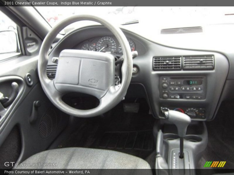 Indigo Blue Metallic / Graphite 2001 Chevrolet Cavalier Coupe