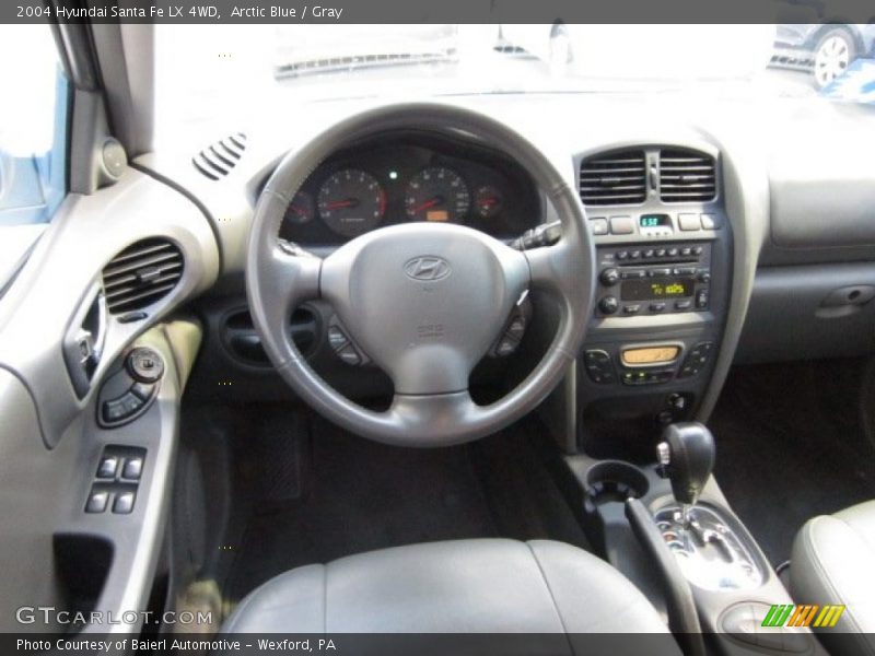 Arctic Blue / Gray 2004 Hyundai Santa Fe LX 4WD