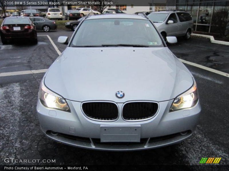 Titanium Silver Metallic / Black 2006 BMW 5 Series 530xi Wagon