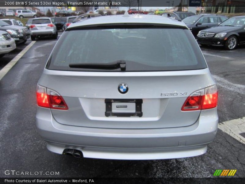 Titanium Silver Metallic / Black 2006 BMW 5 Series 530xi Wagon