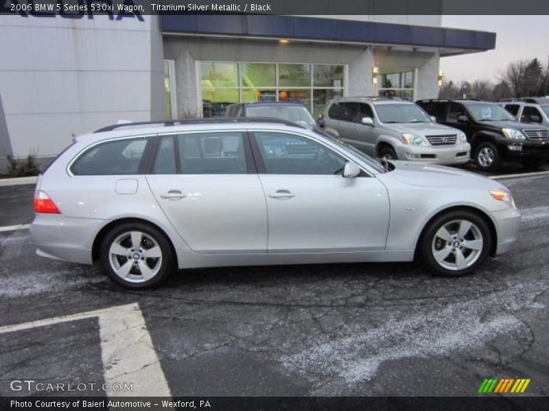 Titanium Silver Metallic / Black 2006 BMW 5 Series 530xi Wagon