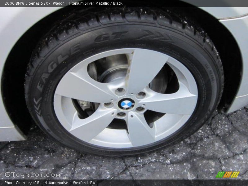 Titanium Silver Metallic / Black 2006 BMW 5 Series 530xi Wagon
