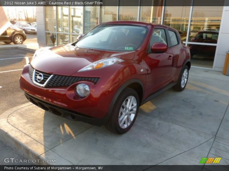 Cayenne Red / Black/Silver Trim 2012 Nissan Juke S AWD
