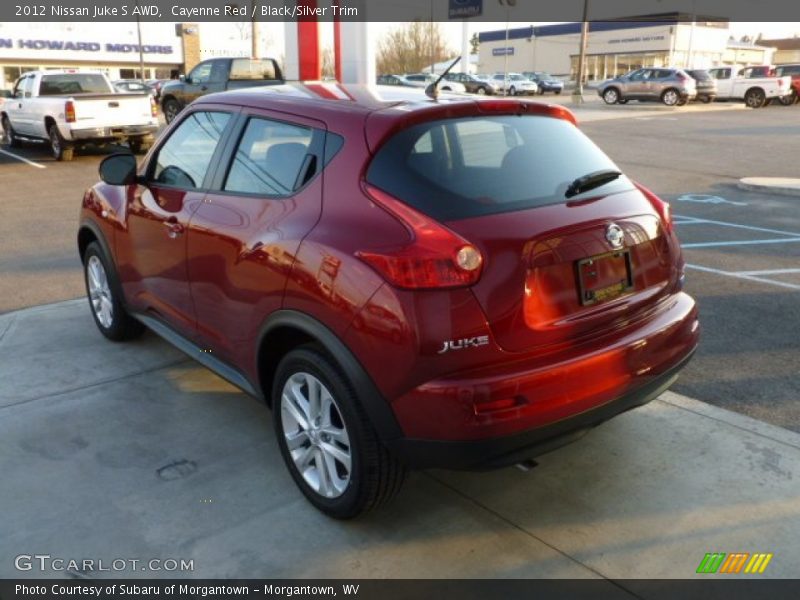 Cayenne Red / Black/Silver Trim 2012 Nissan Juke S AWD