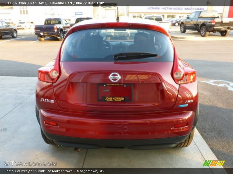 Cayenne Red / Black/Silver Trim 2012 Nissan Juke S AWD