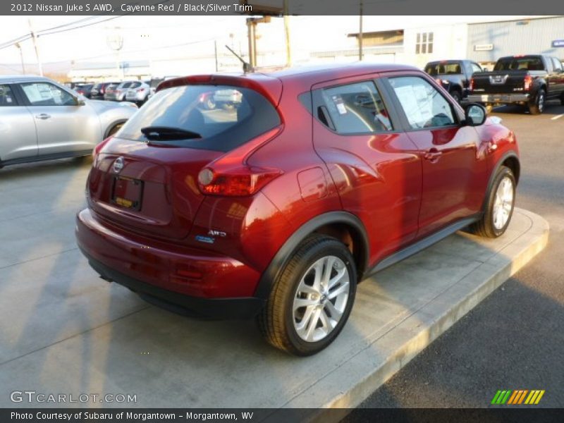 Cayenne Red / Black/Silver Trim 2012 Nissan Juke S AWD