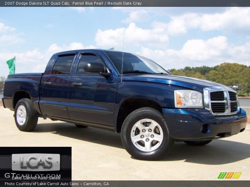 Patriot Blue Pearl / Medium Slate Gray 2007 Dodge Dakota SLT Quad Cab