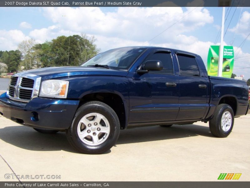 Patriot Blue Pearl / Medium Slate Gray 2007 Dodge Dakota SLT Quad Cab