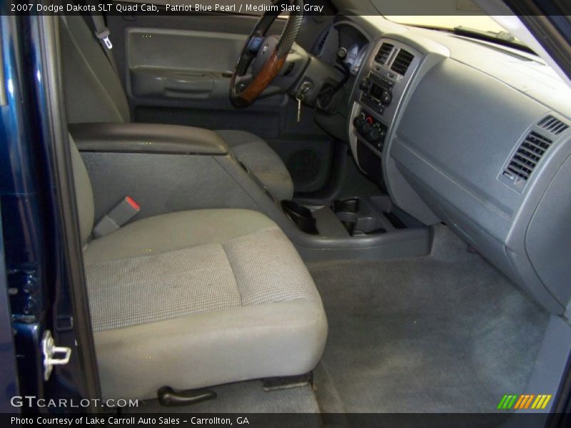 Patriot Blue Pearl / Medium Slate Gray 2007 Dodge Dakota SLT Quad Cab