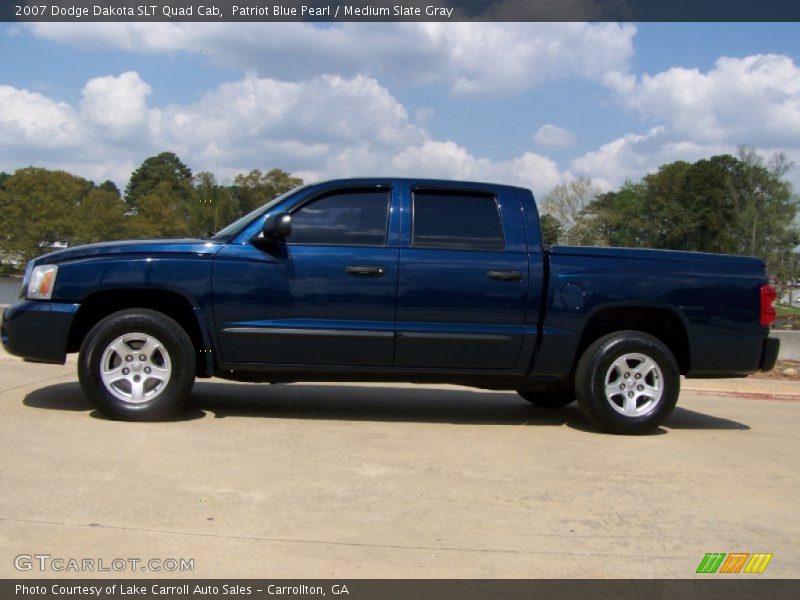 Patriot Blue Pearl / Medium Slate Gray 2007 Dodge Dakota SLT Quad Cab