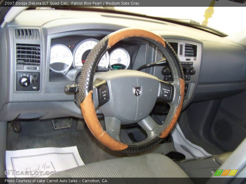 Patriot Blue Pearl / Medium Slate Gray 2007 Dodge Dakota SLT Quad Cab