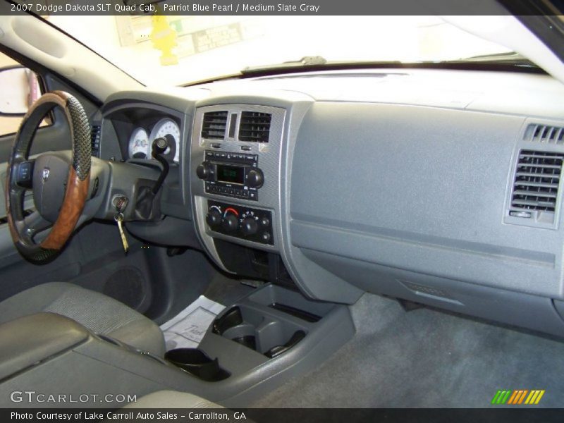 Patriot Blue Pearl / Medium Slate Gray 2007 Dodge Dakota SLT Quad Cab
